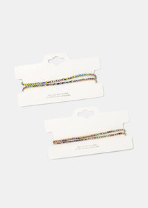 2-Piece Rhinestone Stretch Bracelets