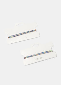 2-Piece Rhinestone Stretch Bracelets