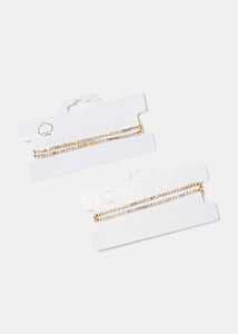 2-Piece Rhinestone Stretch Bracelets