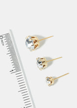 Load image into Gallery viewer, 15-Pair Rhinestone Stud Earrings
