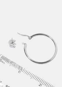 2-Pair Elephant & Hoop Earrings