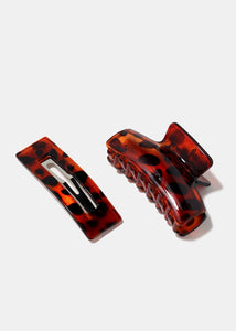 2-Piece Jaw & Snap Hair Clips