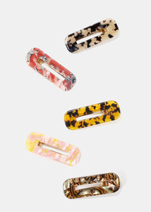 2-Piece Resin & Stars Barrettes
