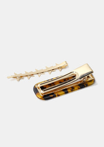 2-Piece Resin & Stars Barrettes