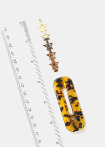 2-Piece Resin & Stars Barrettes