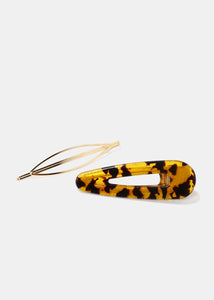 2-Piece Resin & Metal Hair Clips