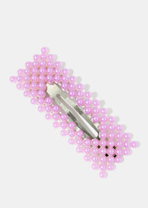 2-Piece Beaded Open Rectangle Snap Clip