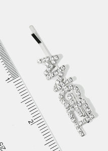 2-Piece Rhinestone "ANGEL" Hair Pins