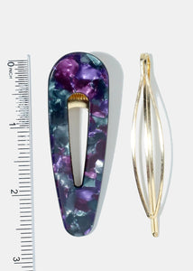2-Piece Resin & Oval Hair Pins