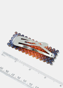 2-Piece Rectangle Beaded Hair Pins