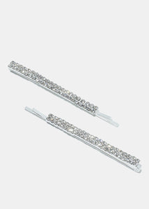2-Piece Rhinestone Pave Hair Clips