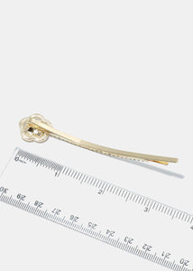 2-Piece Rhinestone Flower Hair Pins